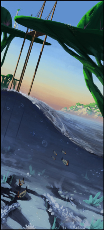 iron6duck: Mata Nui sights - Cruise Tour Had some fun with painting these coastal Wahi images. Half 