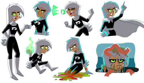 Some doodles of Daniela Phantom (My Danny Phantom Female version) Next: Daniela Fenton! Yay! :)