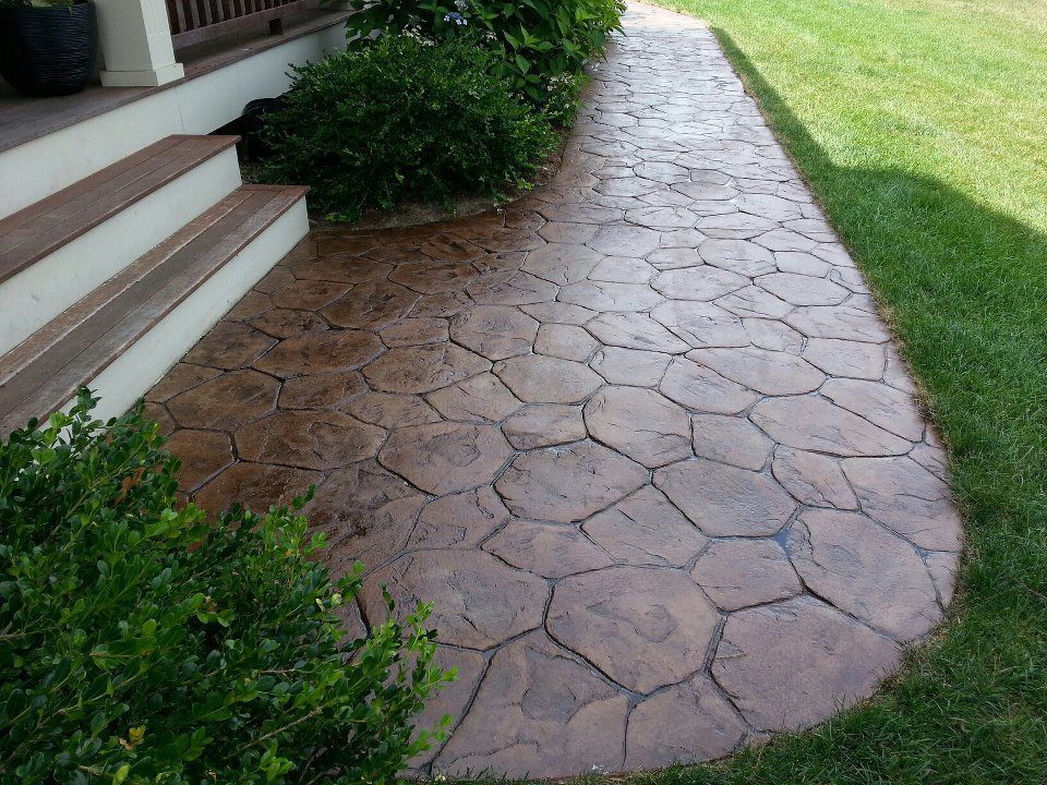 Myrtle Beach Decorative Concrete, LLC — Stamped Concrete Walkway Using  Bricks or Pavers...