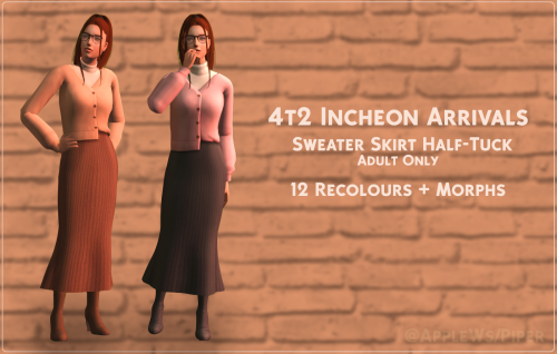 4t2 Sweater Skirt Half-Tuck Conversion Another Cc From The New Kit And Now It's Time For The Females!