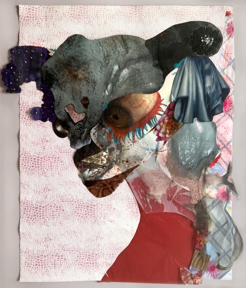 thunderstruck9: Wangechi Mutu (Kenyan, b. 1972), Eye Spy, 2012. Mixed media and collage on paper, Im