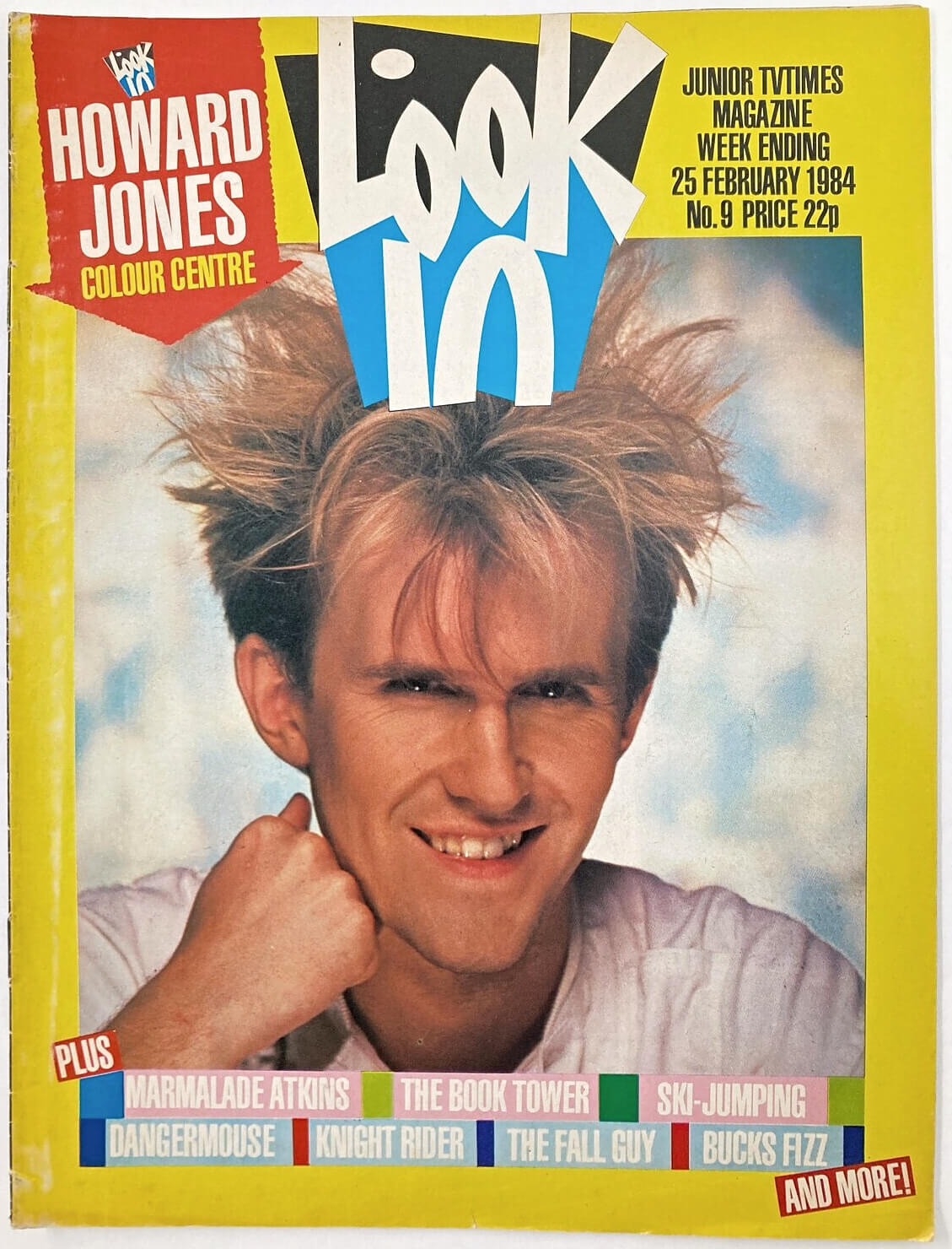 <p>Howard Jones on the front cover of Look-in magazine (Feb 1984)</p>
