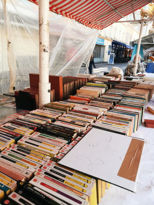 thecornercoffeeshop:Flea Market Books in Nice, France