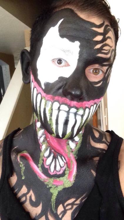 daily-superheroes:  Did some Venom makeup for a music festival last weekendhttp://daily-superheroes.tumblr.com/