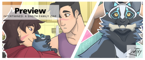 Kosmo is here!And here’s preview of my piece for the lovely Intertwined: @sheith-family-z