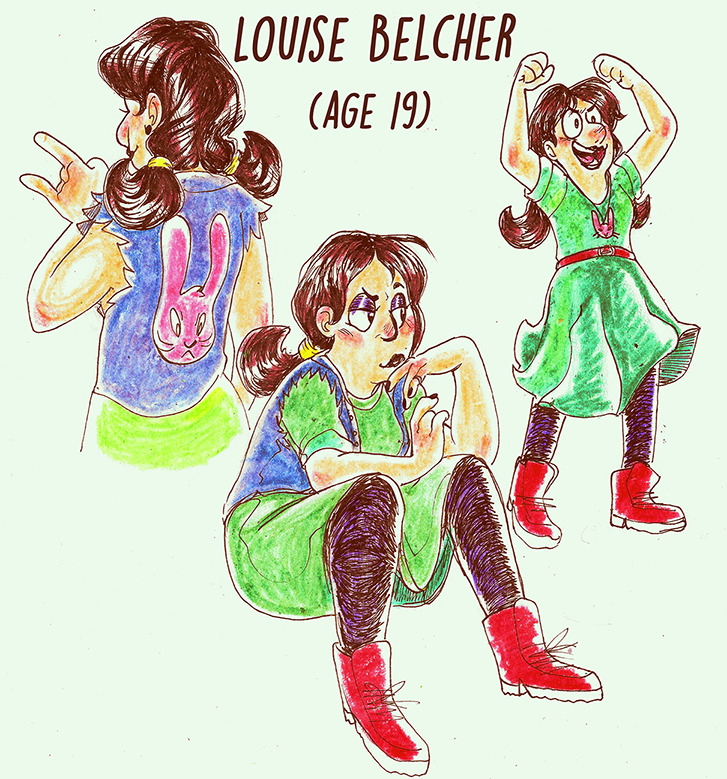 dippitydapper:  aaand a bonus grown up J-Ju!so i said I’d draw bob’s burgers