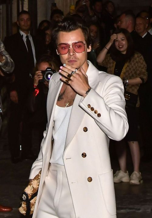 harrystylesdaily:Harry Styles arrives at the Gucci Cruise 2020 show at Musei Capitolini on May 28, 2