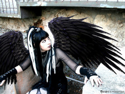 brianlamontburgess:  black angel - goth girl