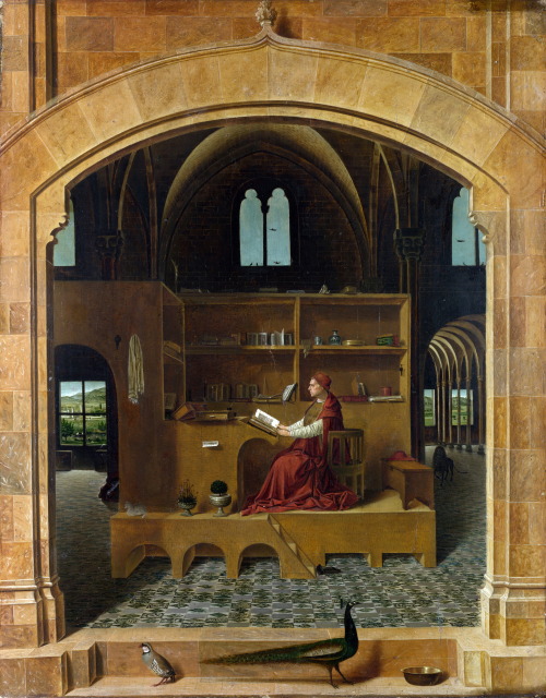  St. Jerome in His Study, Antonello da Messina, c.1475-75, oil on wood