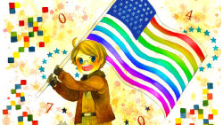 zeplerfer:  zeplerfer:  zeplerfer:  Image by のじまみ＠ついった  The U.S. Supreme Court will hear arguments on same-sex marriage in April and will decide the case in June. So just a heads up: the next time you see me reblogging this image in