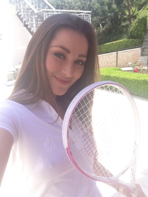missdanidaniels:  On set today with @realitykings ! @lialor and @malenamorgan (the last pic is me perving on malena ;) #uptheskirt such a fun day! #tennis April 23rd, 2013 