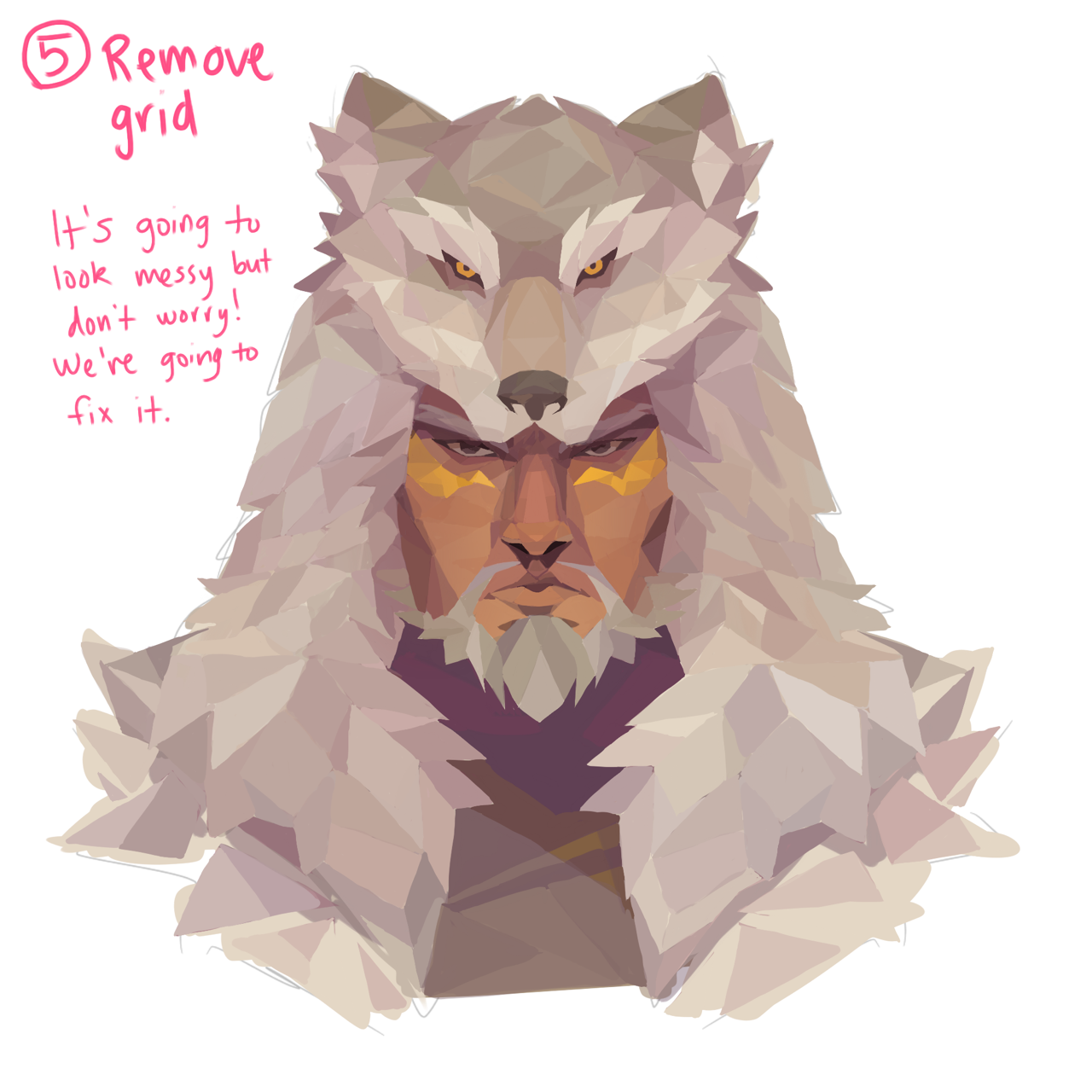 crotah:here’s a tutorial for those who were curious about how I do low-poly art!