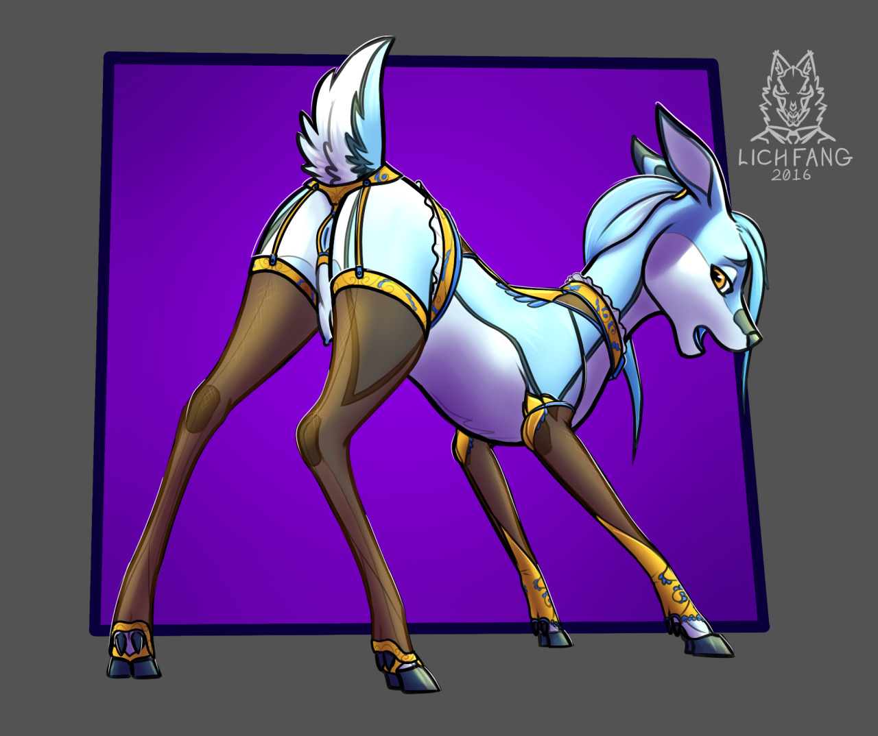 Lichfang is amazing. Look at this doe and her lingerie. That garter tail-belt and