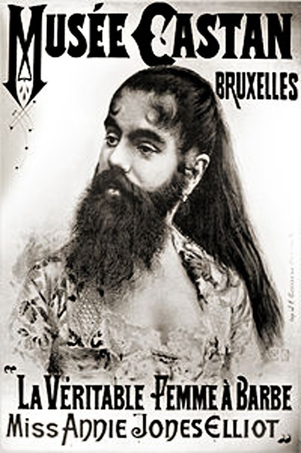 Femme à barbe - Miss Annie Jones Elliot.