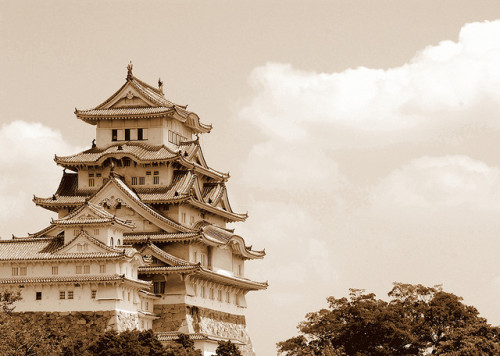 Himeji-jo sepia