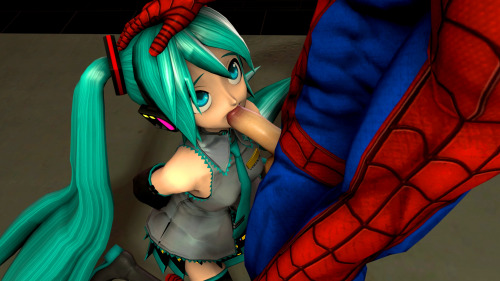 Hatsune pleasures Spider-Man