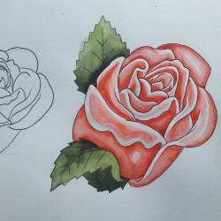 Working on some spit shading on a flower.