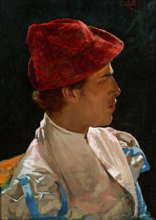 Edoardo Gelli, Portrait of a Buttero, 1880s