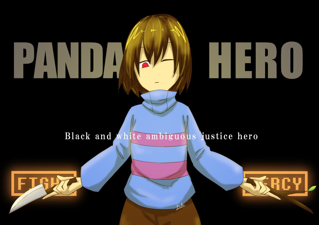 燐火のアトリエ For Undertale パンダヒーローという曲のイメージでフリスク The Illustration Of Frisk