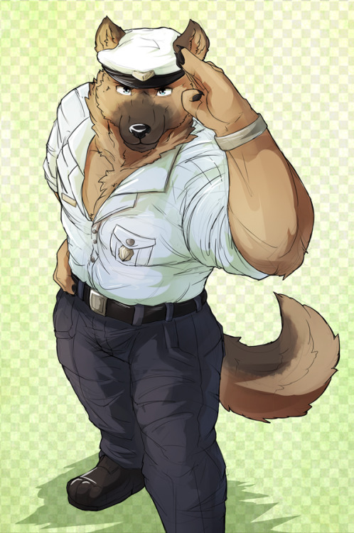 9kitsune:German Shepherd Cop Artist: CinnaTree  