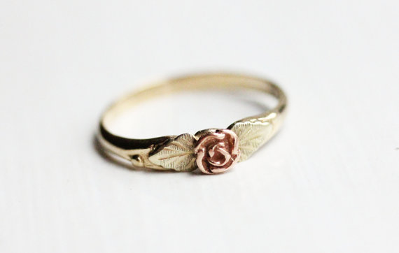 vintage gold rose ring : little alien products