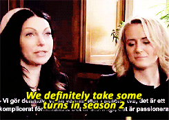 tayloschilling:  So what about the relationship between Alex and Piper, what can you tell us about that? How it will evolve in season 2? 