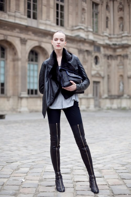 Daria Strokous streetstyle, after the Louis Vuitton Autumn/Winter 2011/2012 show