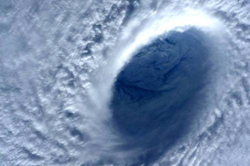 The eye of the stormThis spectacular image shows a close-up of the eye of super typhoon Maysak north