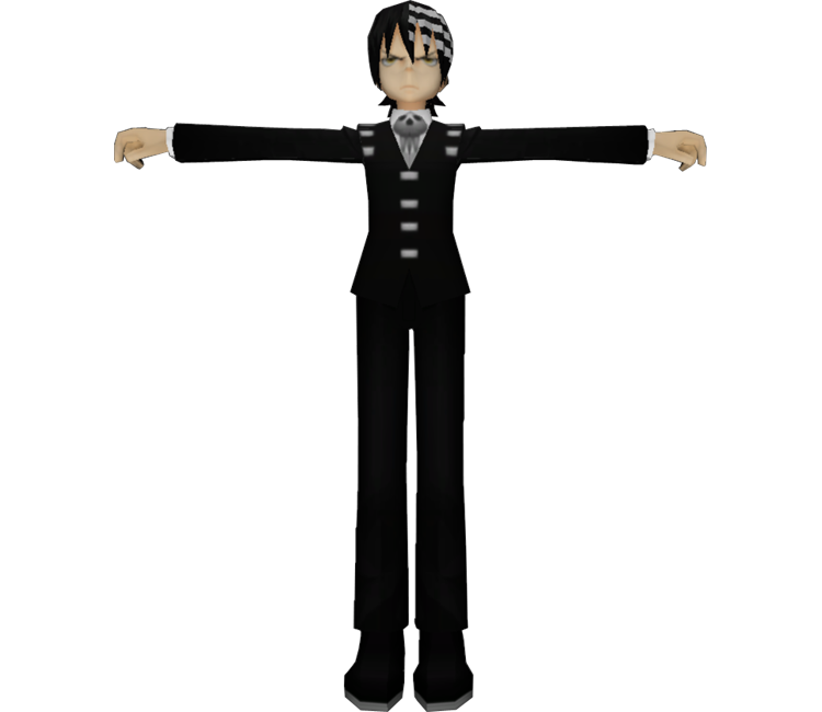 Low Poly People Death The Kid From Soul Eater Monotone Princess