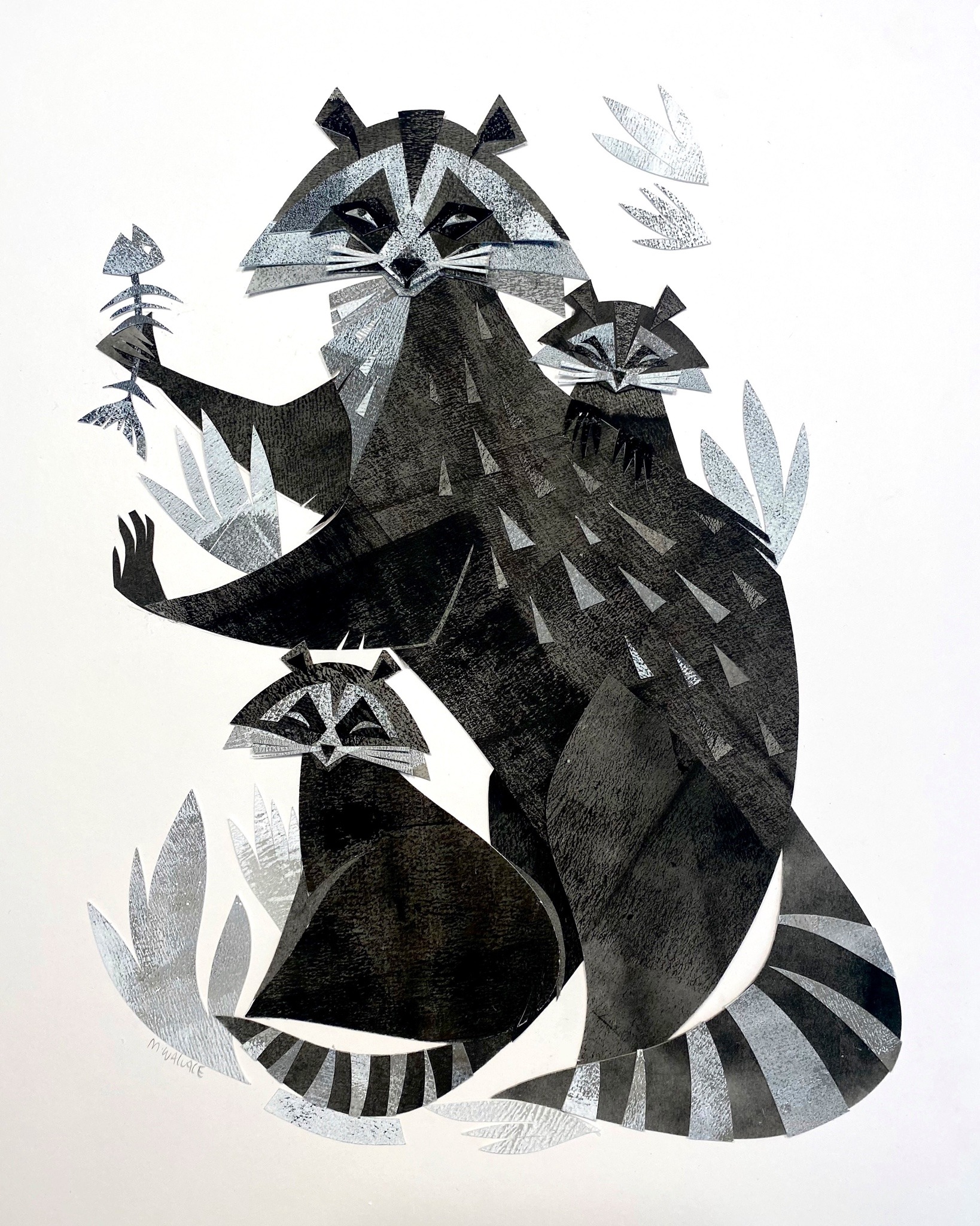 morgana-m-wallace:Roxanne the Raccoon and her babies 🦝🦝🦝