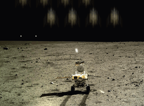 madebyabvh:  China’s first moon rover Yutu continued exploring on the lunar surface