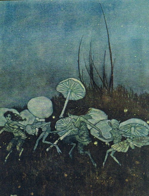 wastelandwild:By Moonshine do the green sour ringlets make The Tempest illustrated by Edmund Dulac