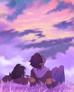 ikimaru: insert ‘you know who else is beautiful’ joke here there were some suggestions for a klance stargazing pic!  *:･ﾟ✧   