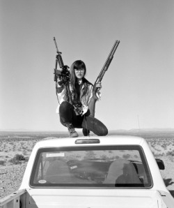 vivian-fu:  Self Portrait on Tim’s Truck, 29 Palms, January 2013 by Vivian Fu