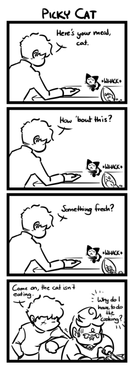 A bitchy kitten and servant #1 & #2.Some random little comics for @junkpilestuff ‘s “In A Pickle