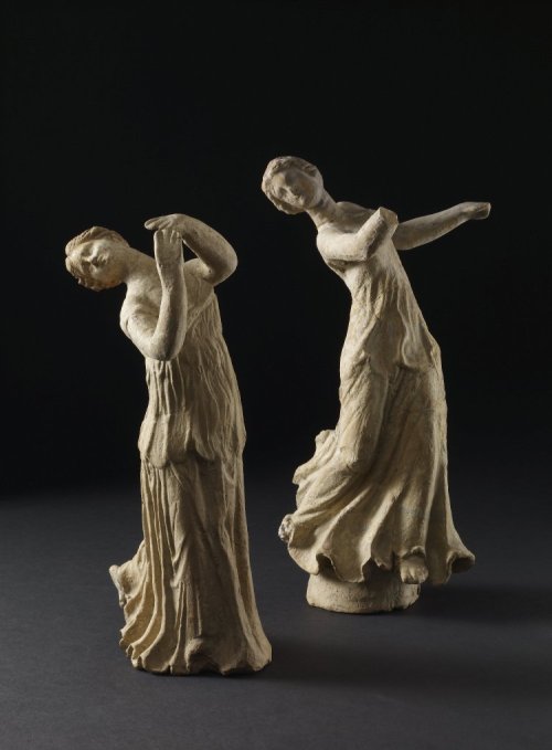 via-appia: Terracotta figures, dancing females Western Greek, 2nd century BC