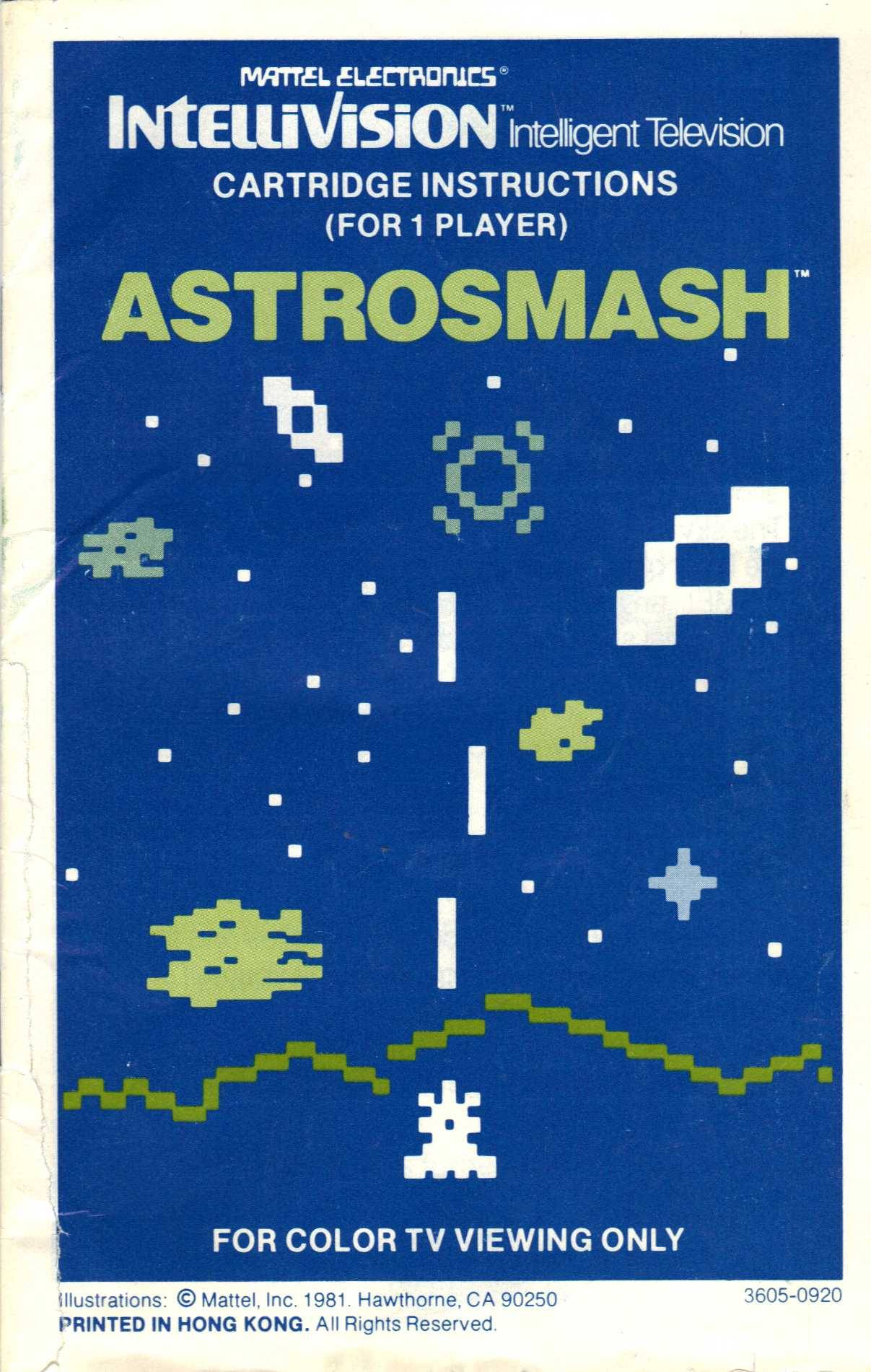 vgjunk:  Astrosmash, Intellivision. 