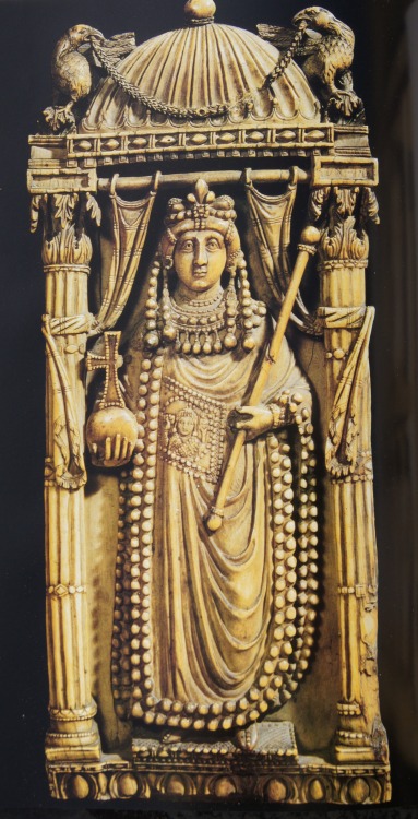 medievalart:Byzantine ivory diptych depicting empress Ariane.* 6th century* Museum of Bargello, Flor