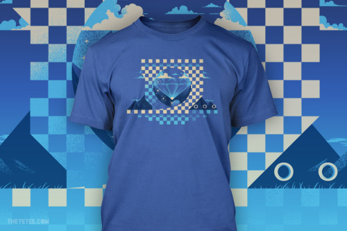 ‘Chaos Emerald’ is up at The Yetee all day tomorrow, Thursday July 10th, for $11. Shirts