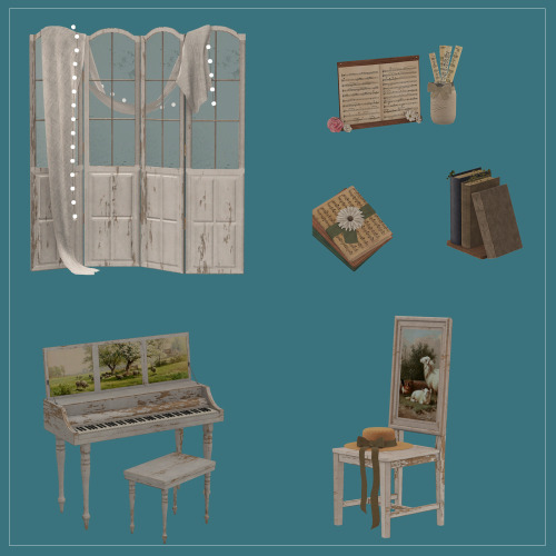 Pastoral Set 4t2 (you can find them in sculptures + light) ♥ TS4 by @kerriganhouse​ 