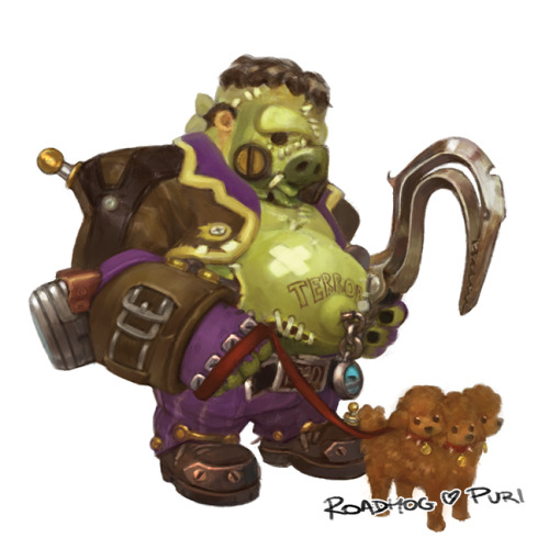 overwatch-fan-art: roadhog x puri by GrahamCat