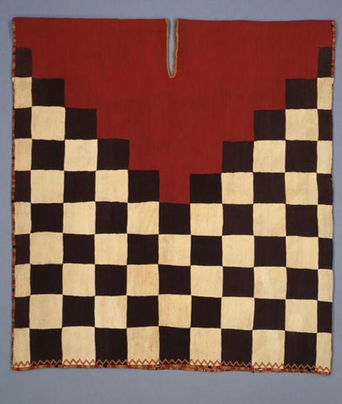 Tunic with checkerboard pattern and stepped yokeInka (Inca) ca. 1476-1534Camelid fiber, interlocked 