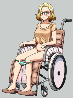 neone-x:  alpinereactor:    a commission for marcavis on picarto We designed a 1st year character for @neone-x FutAcad.  Connie is a student that had an accident some years ago that left her unable to walk. She never lost her love for sports, though,