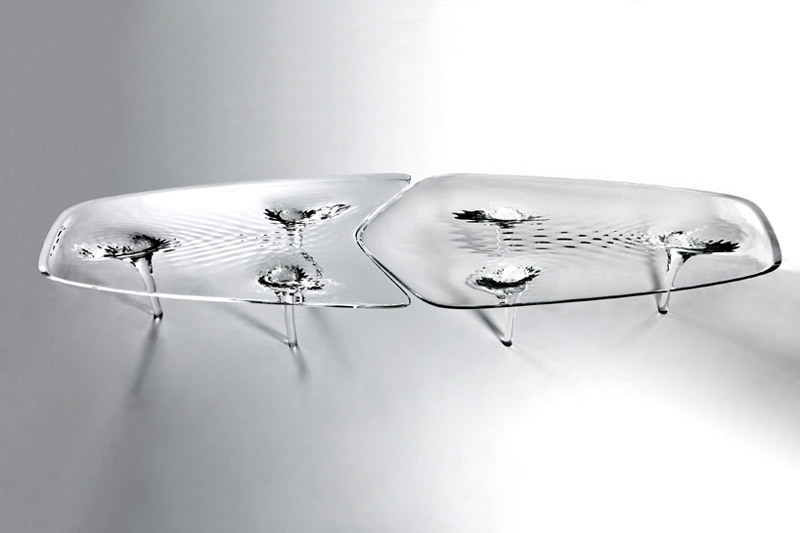 sixpenceee:  Mesa Table designed by Zaha Hadid, is a glass table that looks like