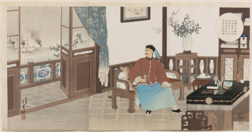 Admiral Ding Ruchang of the Chinese Beiyang Fleet,…, Mizuno Toshikata, 1895, Saint Louis Art 