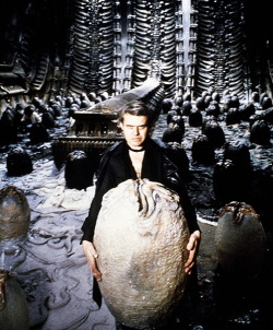 norberthellacopter:  RIP Giger (on the set of Alien - 1979)