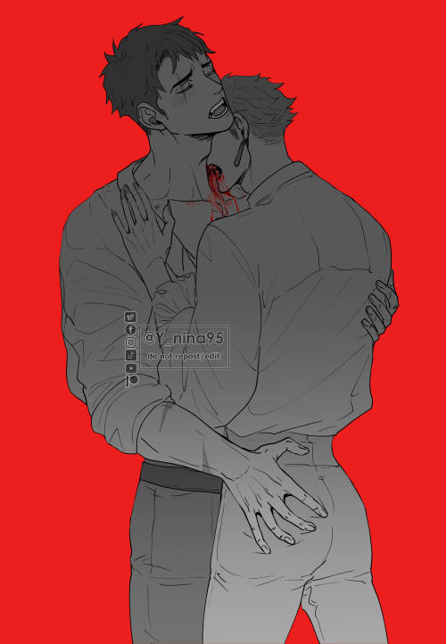 UshiOi- Vampire X Werewolf AU Halloween