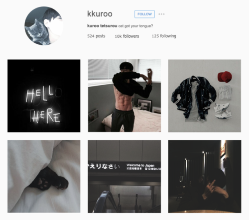 haikyuu!! aesthetic instagram profile (8/??)kuroo tetsurou