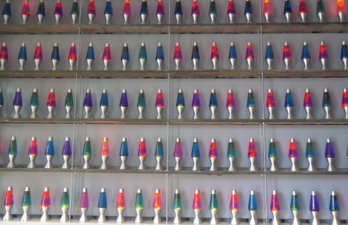 fuckyeahfluiddynamics:A wall of lava lamps in a San Francisco office currently helps keep about 10% 