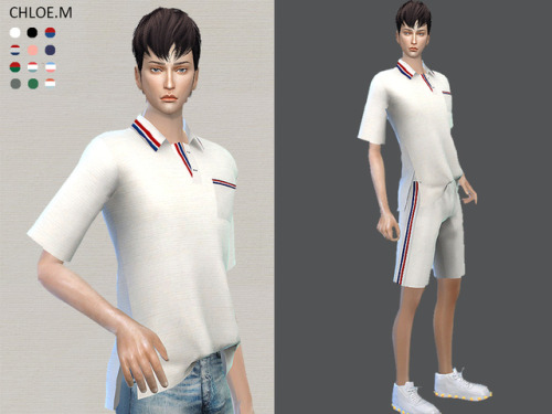 chloem-sims4: Polo shirt Created for: The Sims 4 12 colorsHope you like my creations!Download: TSR